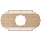 Ekena Millwork Chrysler Wood Fretwork Pierced Ceiling Medallion, Alder, 40"W x 20"H x 10 1/2"ID x 3/8"T CMWP40X20X0375CSAL - alternate 4